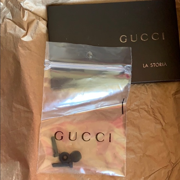 GUCCI sand pelle buckle leather slide stilettos - Picture 8 of 8